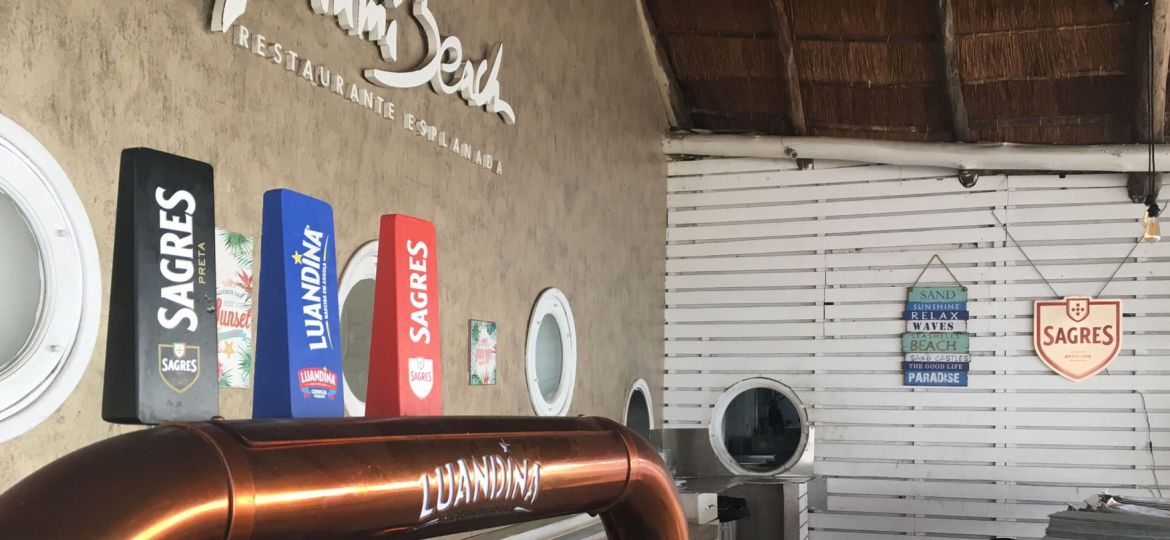 Sodiba's beers on tap at the Miami Beach Bar in Luanda, owned by Isabel dos Santos.